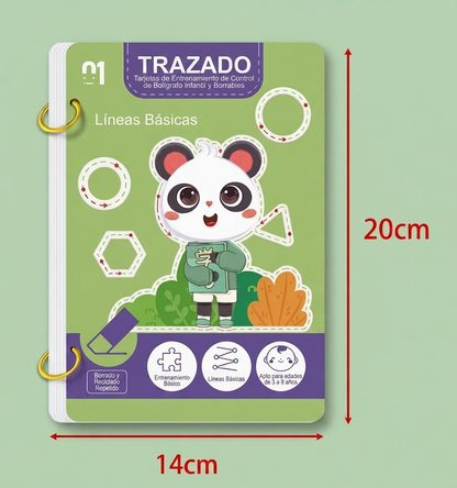 Traza & Borra — Libro reutilizable de 36 páginas